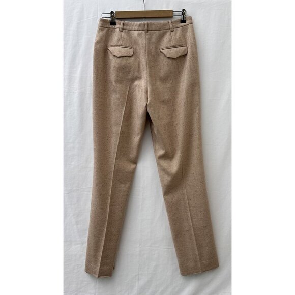 TseSay Womens Pants Wool Blend Beige Trousers Straight Leg Made In USA Size 10 - Picture 2 of 10
